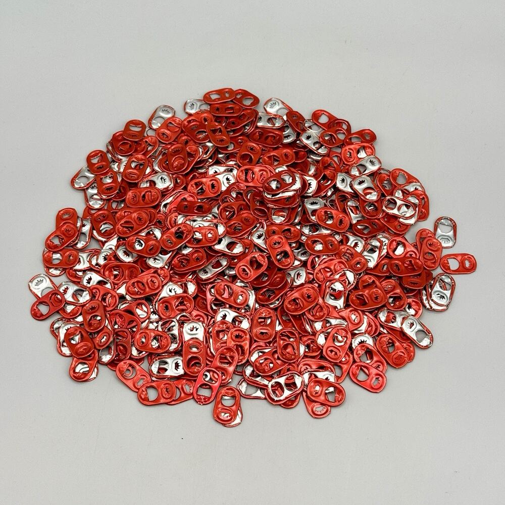 550+ Red Budweiser Aluminum Beer Pull Tabs Crown Punch Hole Necklace Crafts